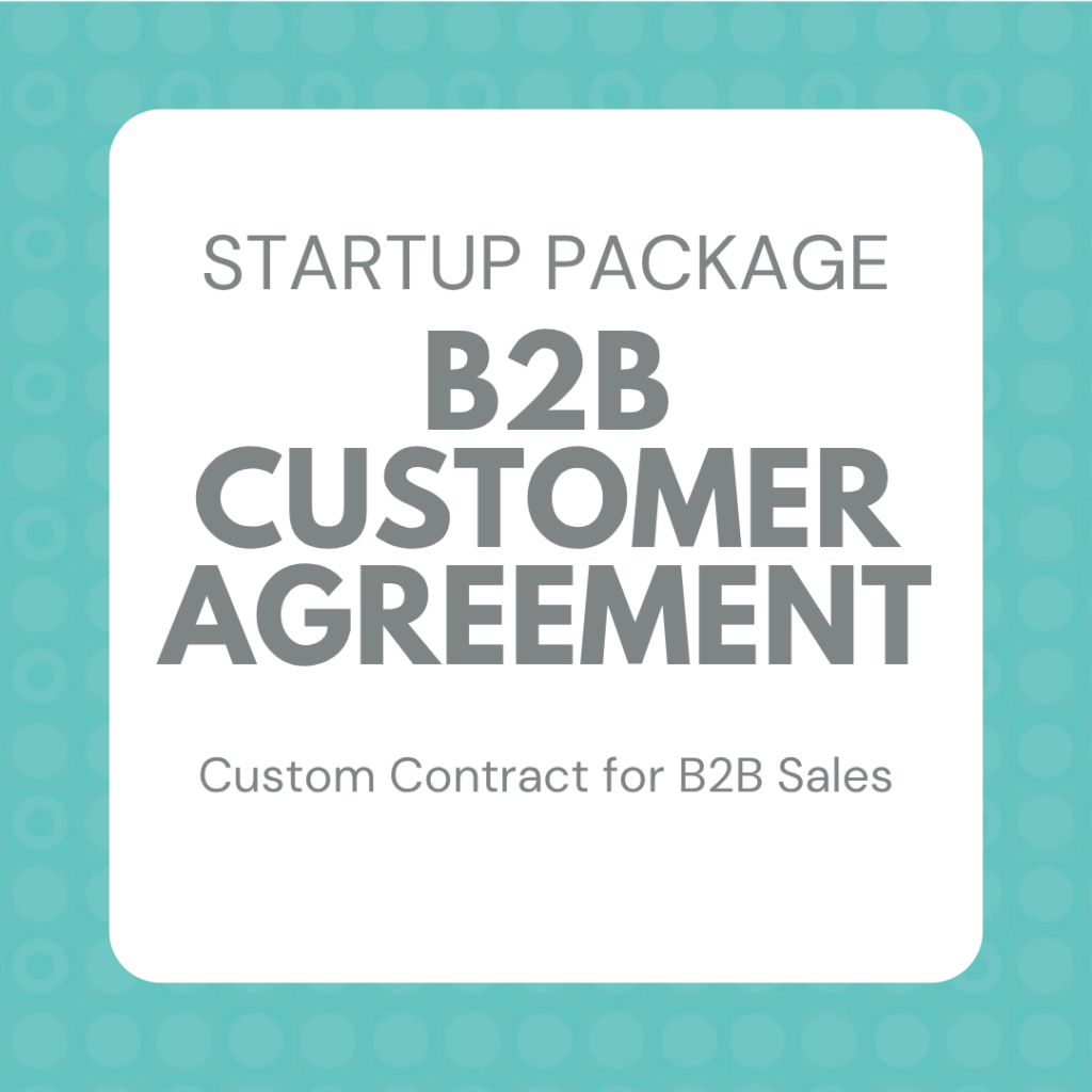 B2b Customer Agreement Package 1